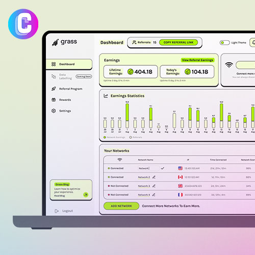 Airdrop Crypto Grass - dashboard