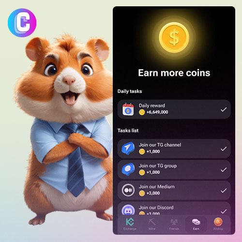 Airdrop Crypto Hamster Kombat earn